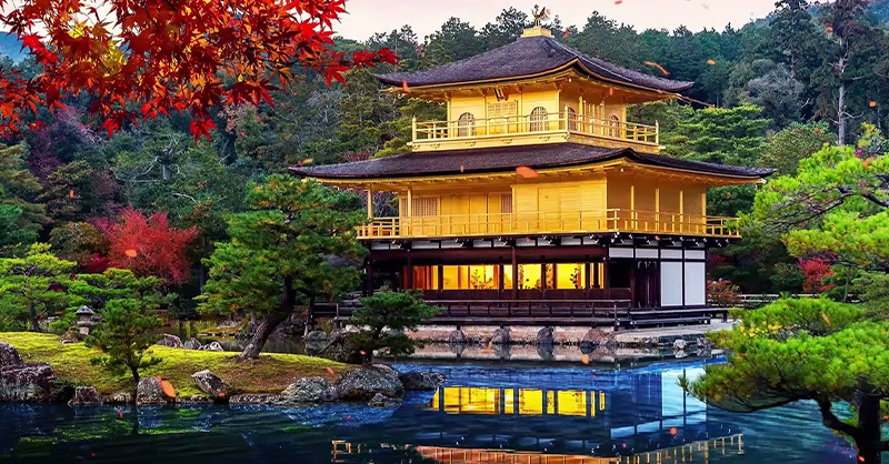 Voyage historique, Japon, Le pavillon d’or (Kinkaku-ji)